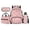 Cute Pig Print, variant on Uorisanigo Orange Capybara Kids Backpack 4 Pack Set Casual Breathable Bookbag with Insulated Meal Bag Water Carrier and Pencil Case for Youth Primary Students