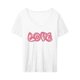 thumbnail image 2 of Camiseta de verano para mujer, ropa estampada con letras, trajes transpirables, camiseta básica M Yuyangstore Camiseta para mujer, 2 of 8