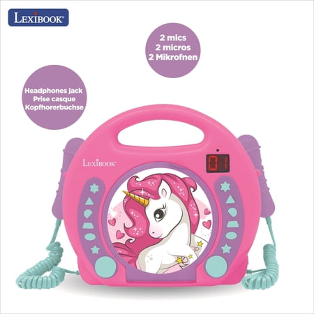 Unicorn Portable CD player with 2 Sing Along microphones