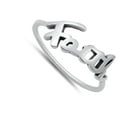thumbnail image 4 of Simple Faith Script Ring .925 Sterling Silver Band Jewelry Female Male Unisex Size 9, 4 of 4