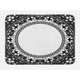 thumbnail image 1 of Greek Key Bath Mat, Black and White Pattern of Spirals Swirls and Chains with Circle and Little Dots, Non-Slip Plush Mat Bathroom Kitchen Laundry Room Decor, 29.5 X 17.5 Inches, Black White, Ambesonne, 1 of 2