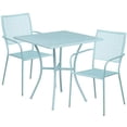 thumbnail image 2 of Flash Furniture 28'' Square Gold Indoor-Outdoor Steel Patio Table Set with 2 Square Back Chairs, 2 of 5