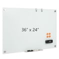 thumbnail image 1 of Gymax 36 x 24 Inches Glass Whiteboard w/Eraser Removable Tray 2 Markers 4 Magnets, 1 of 10