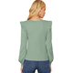 thumbnail image 2 of Blusa de manga larga con cuello redondo y ribete de volantes para mujer Verde (Mint) G Verde (Mint) G Xishao ropa, 2 of 2