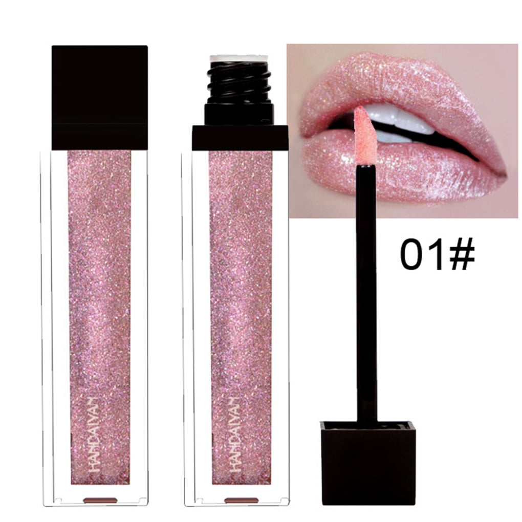 Hi.FANCY HANDAIYAN Gold Silver Glitter Lip Gloss Matte Lip Stain Balm Non-stick Cup Liquid