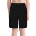 thumbnail image 3 of Cauagu Black Print Swim Trunks for Men,Youth Boys Swim Shorts Compression Liner Beach Shorts Boys' Swimming Shorts 7-20 Years Bathing Suit-Large, 3 of 7