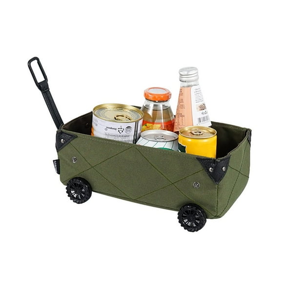 MesaSe Mini Flodable Multipurpose Wagon Cart Camping Trolley Cart with Wheels Folding Garden Beach Wagon Foldable Pull along Trolley Trailer Collapsible with Removable Fabric for Picnic T