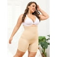 thumbnail image 2 of Plus Size Women's Solid Color High Waist Body Shaper Hip Lifting Waist Bodysuit Comfortable and Breathable,Nude, 2 of 8