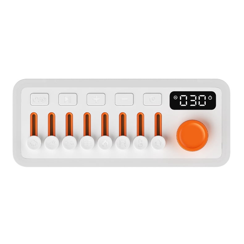 White Noise Sleep Sound Machine with 8 Nature Sounds, Bluetooth Speaker, 12 Colors Night Light, Sleep Timer & Breathing Mode, Portable Sleep Aid for Babies, Kids, and Adults