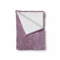 thumbnail image 2 of Hipster Soft Flannel Fleece Blanket, Hand Drawing Style Curly Lines Forming Spiral Shapes Retro Style Abstract Ornament, Cozy Plush for Indoor and Outdoor Use, 60" x 80", Purple Grey, by Ambesonne, 2 of 6