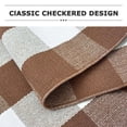 thumbnail image 2 of Brisasol Outdoor Rugs 3x5 Coffee and White Buffalo Plaid Checkered Rug Washable Front Door Mat Layered Door Mat for Porch Entryway Patio, 2 of 8