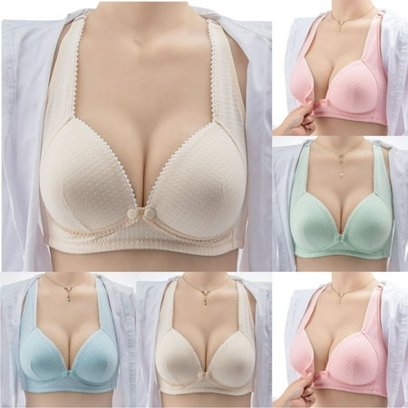 Black_Friday/Cyber and Monday Deals Nursing Bra: Front-Release  Glossy  Comfortable & Breathable Underwear for Women - No Underwire  Sexy & Supportive