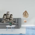 thumbnail image 2 of Figura de hoja, adorno moderno de mesa con forma de animal, escultura de metal, estatua abstracta creativa para decoración de sala de estar, oficina o, 2 of 8