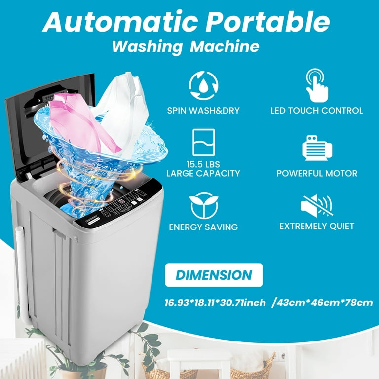 Semi-automatic / Full-automatic Portable Washing Machine Freestanding Top  Load