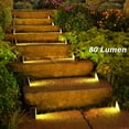 thumbnail image 4 of Solar Stair Lights 6 Pack, 7 Fixed Colors, Solar Step Lights Outdoor Waterproof IP67, LED Outdoor Step Lights, Solar Deck Lights Outdoor Decor for Garden Stair, Front Step, Porch and Patio, 4 of 6