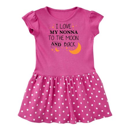 

Inktastic I Love My Nonna To The Moon and Back Gift Toddler Girl Dress