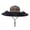 Khaki, variant on Hat with Fans Solar Power Wide Brim Solar Fan Hat, Sun Hat with 2 Fans Two Power Supply Modes, Outdoor Solar Powered & USB