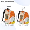 thumbnail image 3 of Picia Hello Fall Gnomes 1 Printed Canvas Daypack - Stylish and Durable Vintage Compact Backpack - Class, Work, Travel, or Laptop Bookbag,Organized Compartments-Medium, 3 of 6