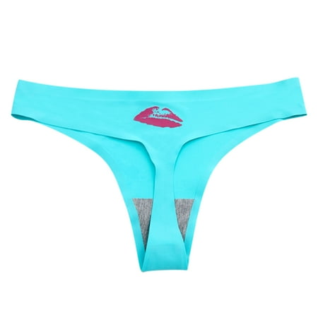 

BUIgtTklOP No Boundaries Underwear Women Delicate Underwear Panties Lip Printing Thong Underpant