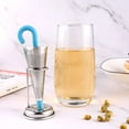 thumbnail image 4 of Tea Filter Silicone Tea Strainer Large Blue Umbrella Shape Food Grade Silicone Tea Infuser, 4 of 5