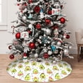 thumbnail image 4 of KLL 36" Christmas Tree Skirt Avocado Playing Music Xmas Tree Skirts Mat for New Year Xmas Holiday Party Indoor Outdoor Home Decoration, 4 of 5