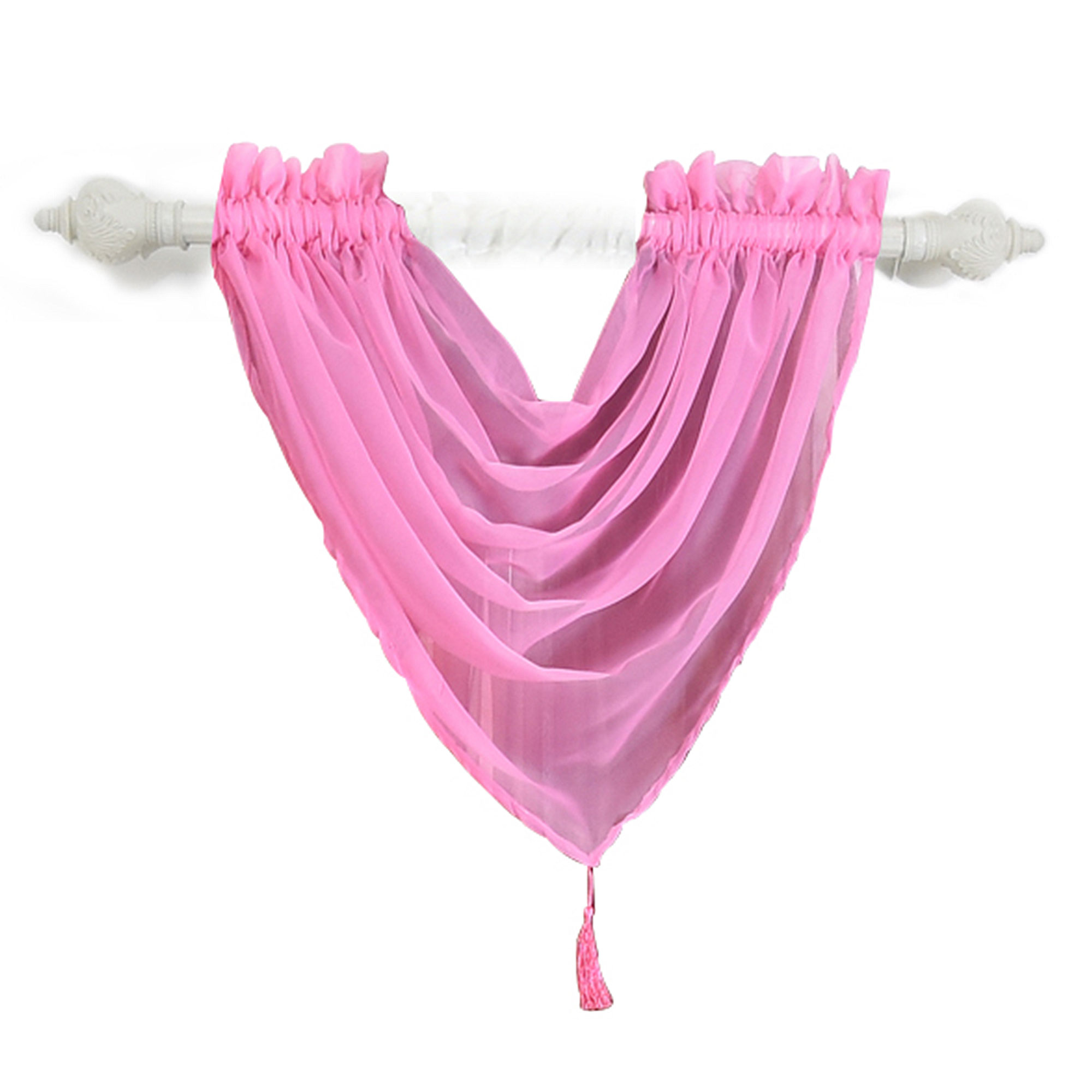 Zodanni Waterfall Valance Rod Pocket WaterfallSheerValance Light