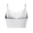 thumbnail image 4 of MixMatchy Women's Front Triple Crisscross Seamless Removable Pad Bralette, 4 of 5