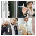 thumbnail image 7 of Goofa Geometric Triangle Printed Rectangular Metal Keychain Bag Charm Floral Charm for Purse Keys Metal Keyring Gift for Women Accessories, 7 of 7