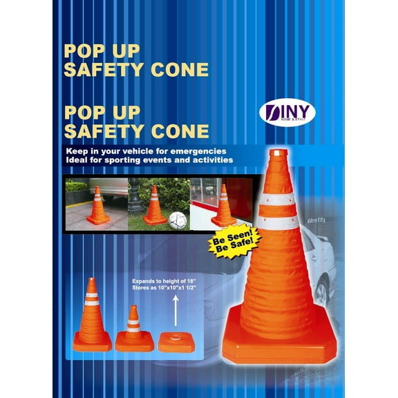 Collapsible Pop up Traffic Cone- Work Area Protection- Child Safety- Emergency Roadside Safety Cone (735)