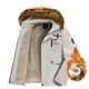 thumbnail image 3 of Parkas de invierno nuevas y cálidas y gruesas de lana para hombre, chaqueta tipo parka con cuello de piel y capucha impermeable, abrigo informal de moda de otoño para hombre, 3 of 4