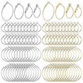 thumbnail image 1 of 96 Pcs Alloy Earring Hoop Round Open Beading Hoop Earring Making Kit for DIY Crafts Gift Wedding Party Festival, 1 of 5