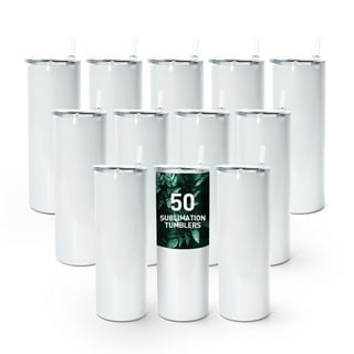Stainless Steel Tumblers Bulk 100-Pack 20oz Double Wall Vacuum Insulated by Pixiss, Bulk Cup Coffee Mug with Lid Perfect for Epoxy Glitter Tumblers