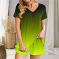 thumbnail image 2 of yievot Womens Pajama Sets Soft Short Sleeve Top With Shorts Loungewear Sleepwear Pajamas Two-piece Pjs Shorts Set, 2 of 6