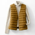 thumbnail image 7 of MELDVDIB Womens Quilted Puffer Vest Coat Button-Up Solid Color Fall Winter Jacket Warm Sleeveless Light Weight Outerwear Tops, 7 of 7