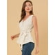 thumbnail image 4 of INSPIRE CHIC INSPIRE CHIC Tops De Verano Para Mujer, Sin Mangas, Con Escote En V, Con Lazo, En La Cintura Blanco crema M, 4 of 6