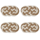 thumbnail image 1 of Now Designs Posavasos de cuerda náutica de ganchillo, juego de cuatro, posavasos absorbentes para protección de mesa, 1 of 5