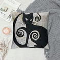 thumbnail image 3 of YINGXI Funny Cat Tail Decorative Pillowcase - Square Throw Pillow Cover for Sofa 12x12in, 3 of 6