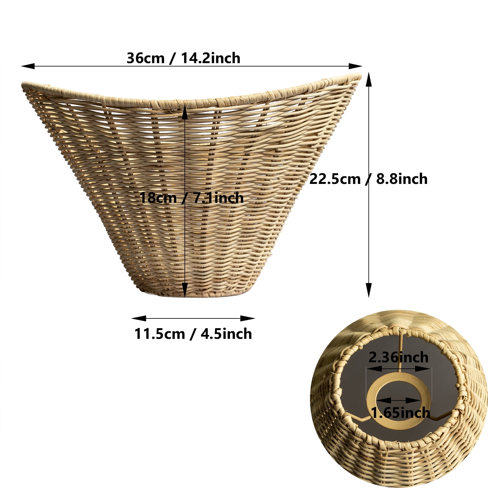 Light Brown Barrel Lamp Shades (2 Count)