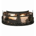 thumbnail image 3 of Meyda Tiffany 136320 Moose At Dusk 2 Light 17" Wide Semi-Flush Drum Ceiling Fixture -, 3 of 7