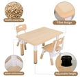 thumbnail image 5 of Unicoo Kids Table and Chair Set, Adjustable Height Toddler Table with 2 Chairs, Rounded Edges, Easy-to-Wipe, 5 of 7