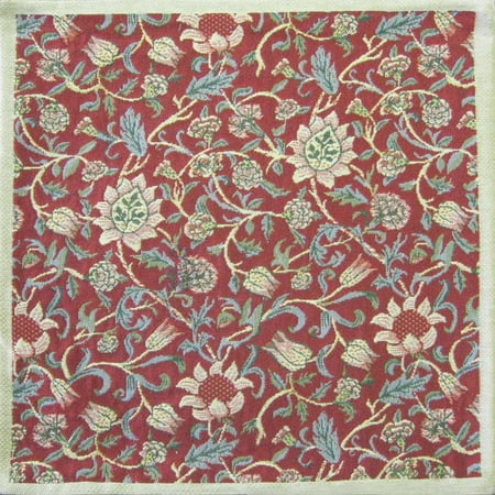 

Wall Art Wholesale Fleurs de Morris Red Cushion Wholesale - 45x45 cushion cover