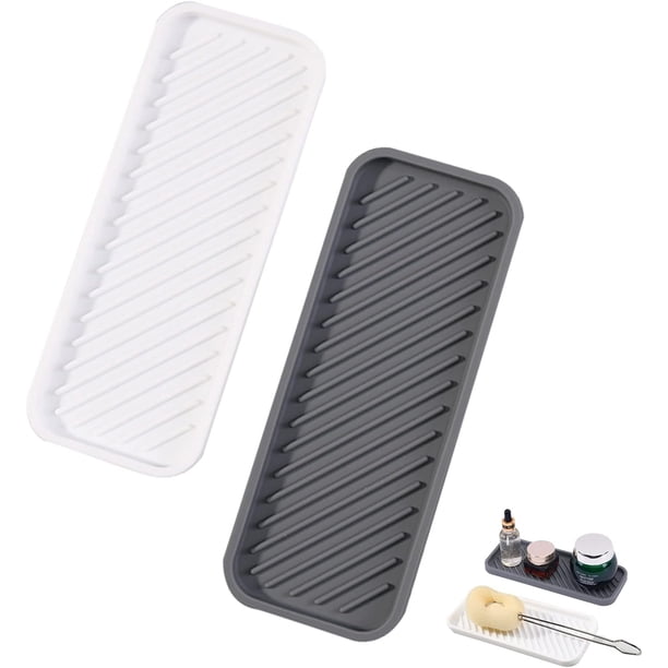 Soporte de esponja de silicona para cocina, organizador de fregadero de silicona, bandeja organizadora para baño, dispensador de jabón, 2 uds.