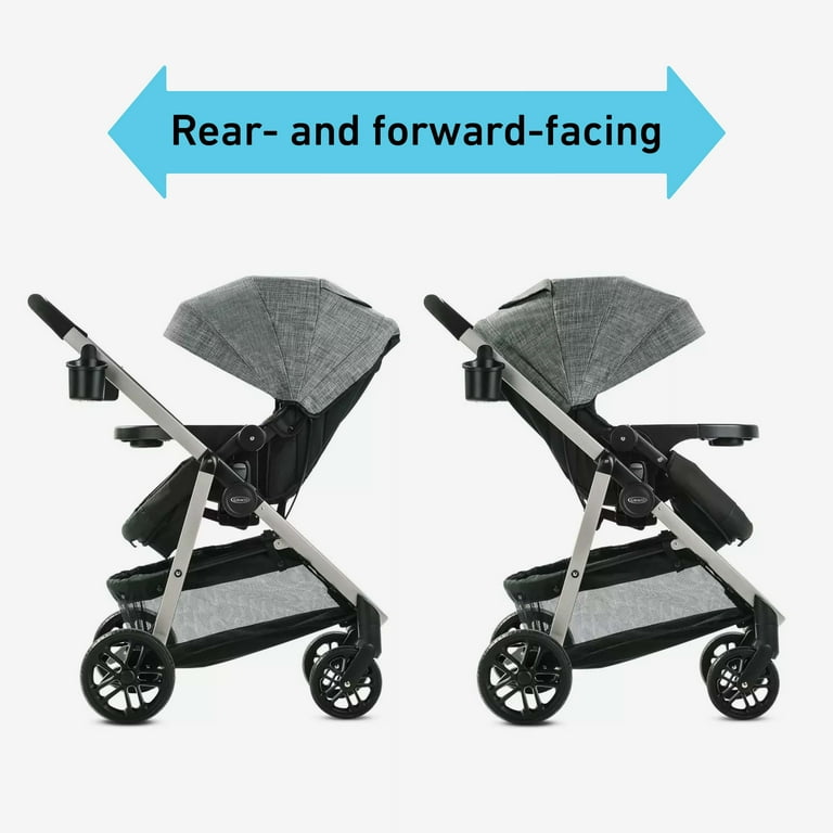 Graco Modes Pramette 3-in-1 Travel System, Toddler Stroller and Infant Car Seat, Lilac Mod, 1 Count
