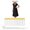 thumbnail image 4 of Vestido Midi Informal Con Cuello En V Para Mujer, Mangas Onduladas, Línea A, Vestido Escalonado Con Volantes De Verano De Color Puro, 4 of 6
