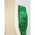 thumbnail image 6 of TTAO Kids Shiny Sequins Vest Christmas Sleeveless Open Front Dressy Waistcoat Festival Dance Coat Red&Green 8, 6 of 7