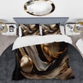thumbnail image 2 of Designart "Captivating Marble Gold and Black I" Abstract Marble Bedding Covert Set - Modern Gold Abstract Bed Set With 2 Shams, 2 of 6