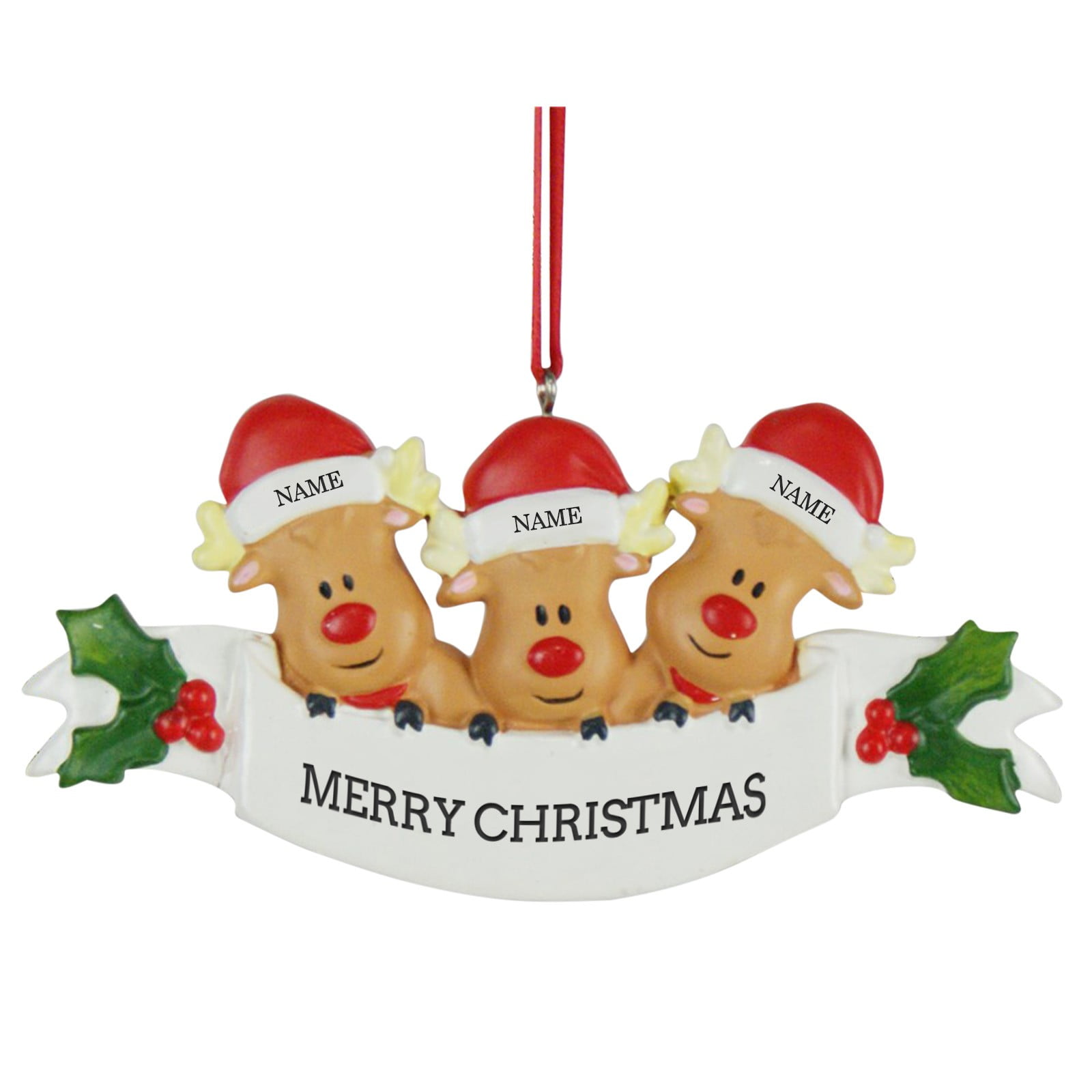 Personalized Deer Family, Christmas Tree Decoration 2021Cute Santa