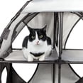 thumbnail image 3 of Pet Life ® 'Kitty-Play' Collapsible Travel Interactive Kitty Cat Tree Maze House Lounger Tunnel Lounge, 3 of 10
