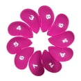 thumbnail image 2 of 10 piezas Golf Irons Headcover Set, Golf Set Guard, Golf 3 4 5 6 7 8 9 a SW PW Funda protectora Head Cover Head Covers Guard Protector , Rojo shamjiam Cubierta de cabeza de hierros de golf, 2 of 8