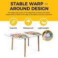 thumbnail image 4 of Spring Flowers Table Cloths for 3 Foot Rectangle Tables, Watercolor Floral Leaves Butterflies Plant Patio Waterproof Elastic Fitted Tablecloths, Washable Rectangular Table Cover for Camping, 4 of 8